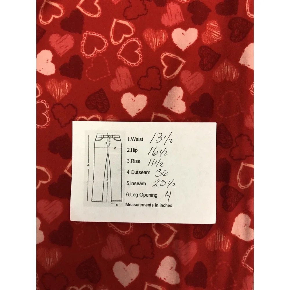 Lularoe TC Leggings Hearts Pattern Rare Unicorn Valentines Day Lightweight EUC